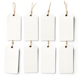 Set of blank white sale or price tags. Set of blank labels for discounts, sales, price tags.