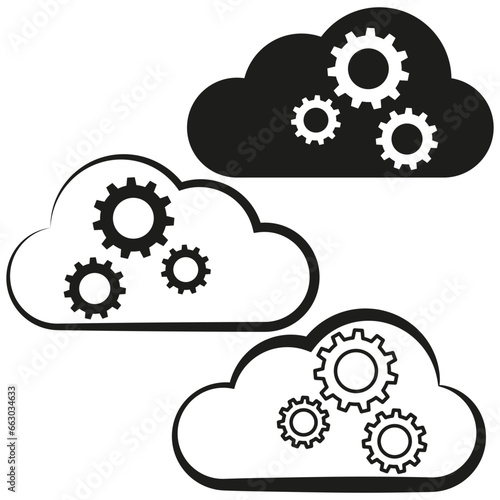 Cloud computing icon. Vector illustration. EPS 10.