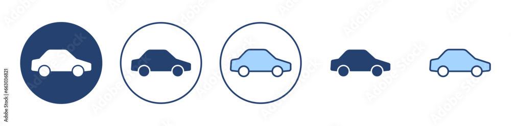 Car icon vector. car sign and symbol. small sedan Car icon vector. car sign and symbol. small sedan