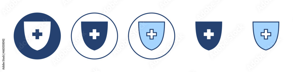 Health insurance icon vector. Insurance health document sign and symbol Health insurance icon vector. Insurance health document sign and symbol