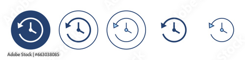 History icon vector. recent event history sign and symbol