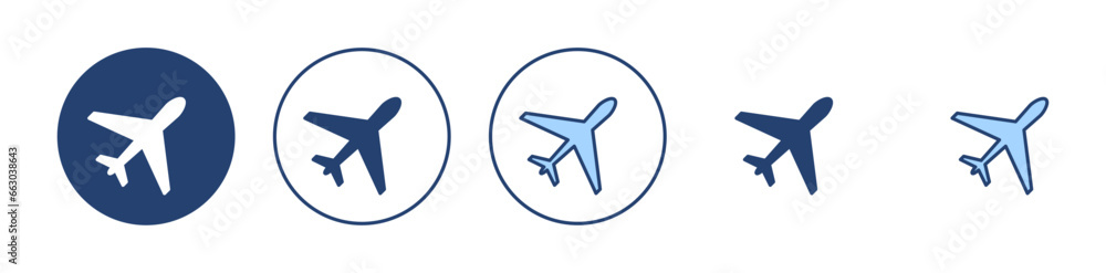 Plane icon vector. Airplane sign and symbol. Flight transport symbol. Travel sign. aeroplane