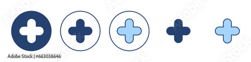 Plus icon vector. Add plus sign and symbol