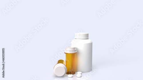 The dung on white background for Medicine or sci concept 3d rendering