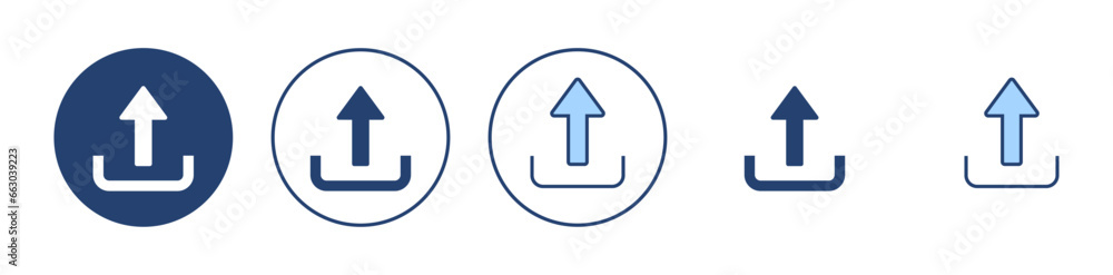Upload icon vector. load data sign and symbol Upload icon vector. load data sign and symbol