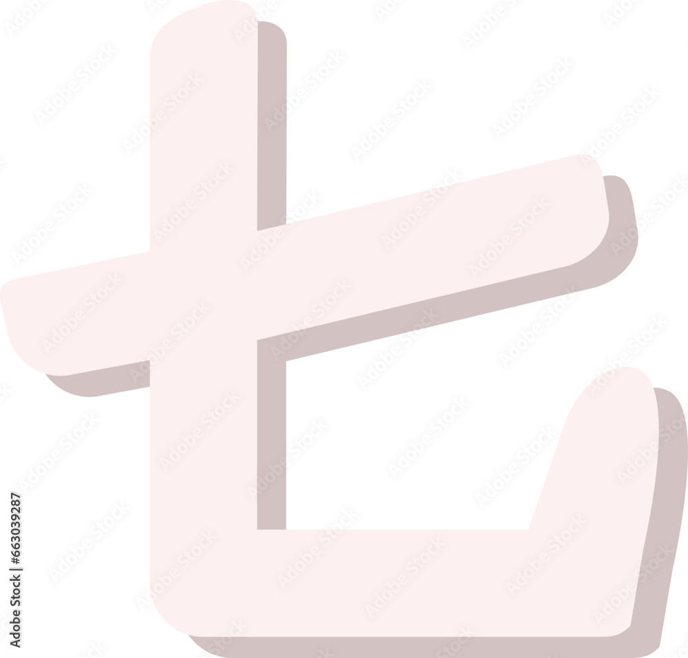 Obraz premium Chinese character number 7