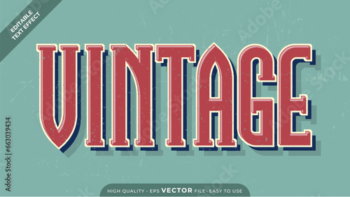 Editable text effect - Retro Vintage