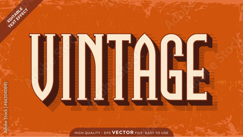 Editable text effect - Retro Vintage