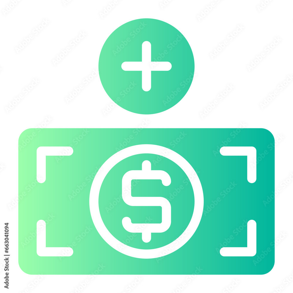 Fototapeta premium add gradient icon