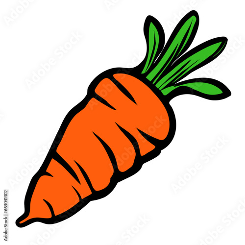 Vibrant Carrot: Vector Carrot Illustration