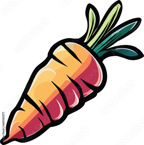 Vibrant Carrot: Vector Carrot Illustration