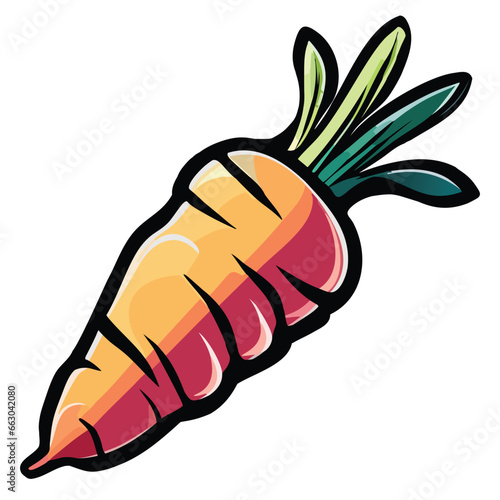 Vibrant Carrot: Vector Carrot Illustration