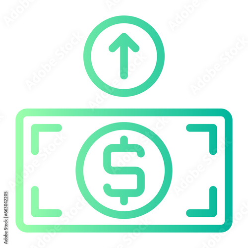 expenditure gradient icon