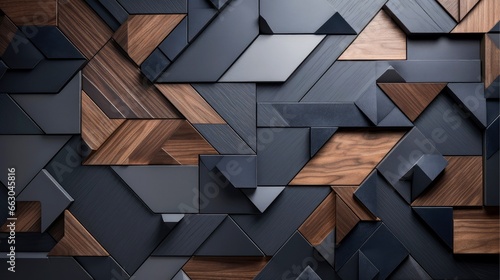 Obraz na płótnie Wood marquetry wall parquet, abstract pattern background w salonie