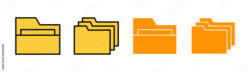Folder icon set for web and mobile app. folder sign and symbol Folder icon set for web and mobile app. folder sign and symbol