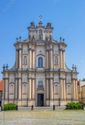Historic visitationist church in the center of Warsaw, Poland