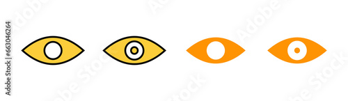 Eye icon set for web and mobile app. Eye sign and symbol. Look and Vision icon.