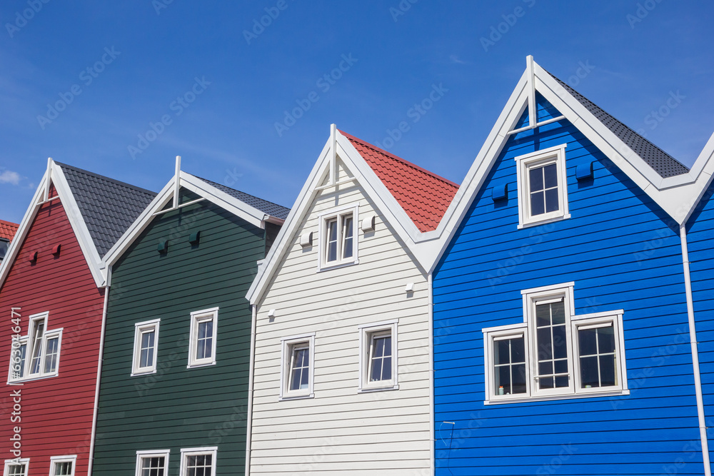 Colorful traditional dutch houses in Harderwijk, Netherlands Colorful traditional dutch houses in Harderwijk, Netherlands