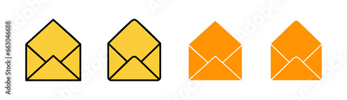 Mail icon set tor for web and mobile app. email sign and symbol. E-mail icon. Envelope icon