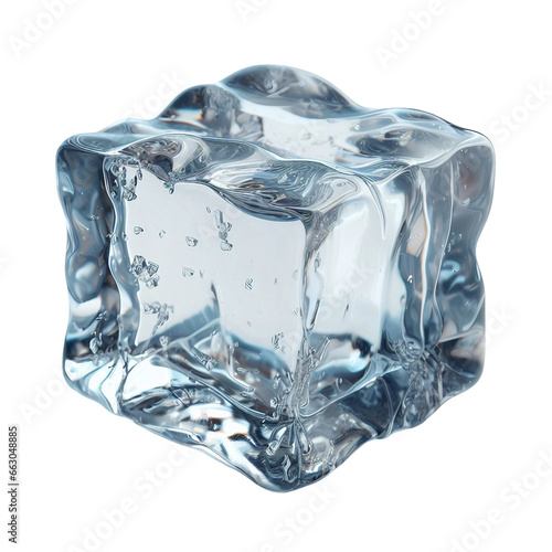 ice cube isolated on transparent background