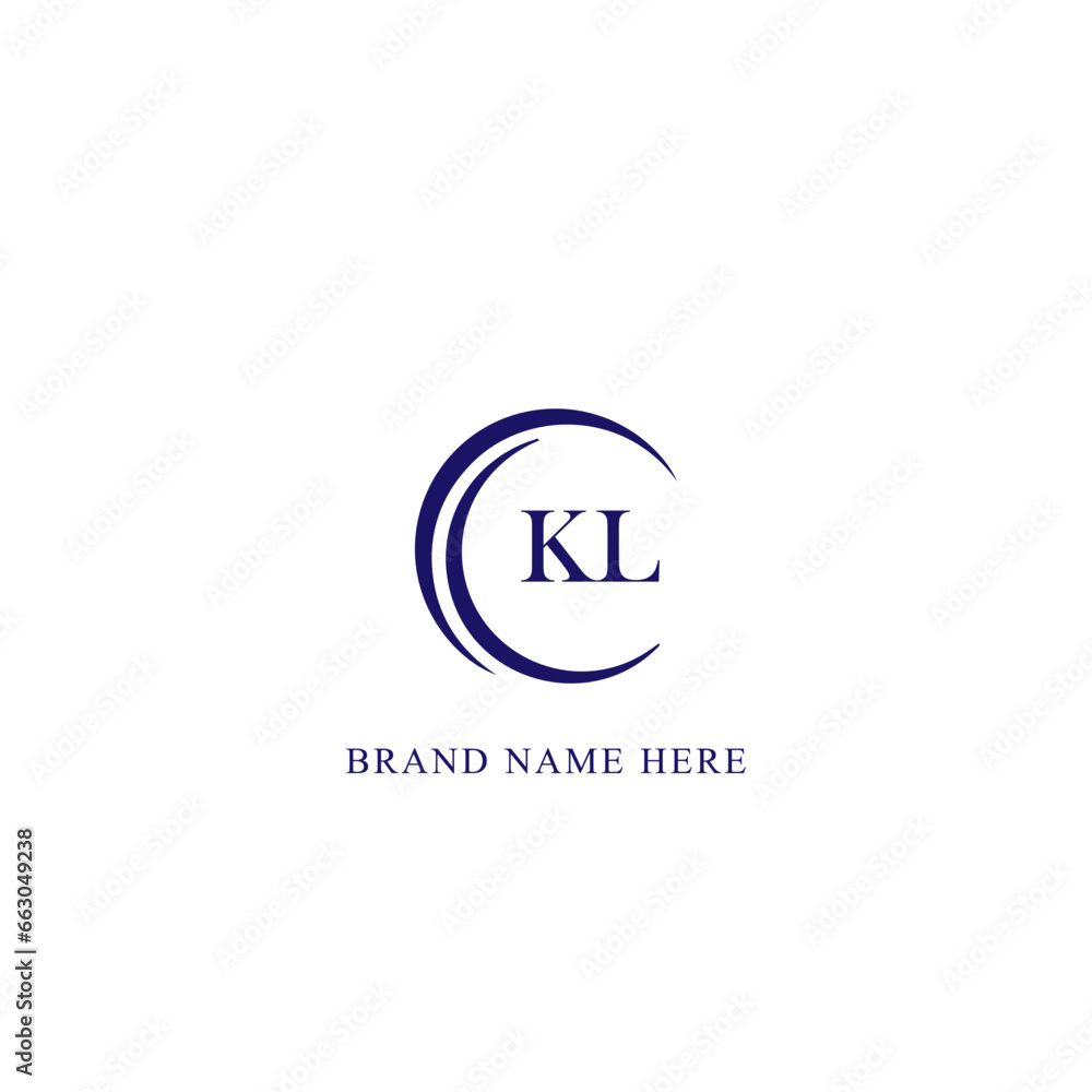 KL Letter Logo Design. Initial letters KL logo icon. Abstract letter KL K L minimal logo design template. K L Letter Design Vector with black Colors. KL logo,  Vector, spared, logos 