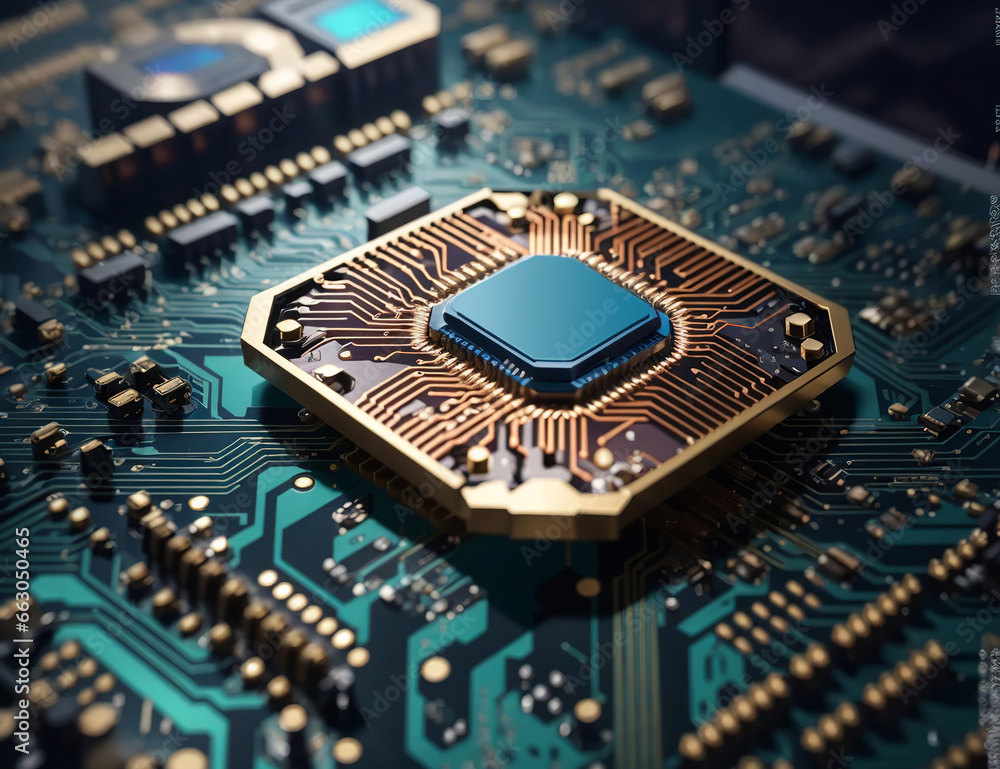 Fototapeta premium Advanced Microprocessors at the Core