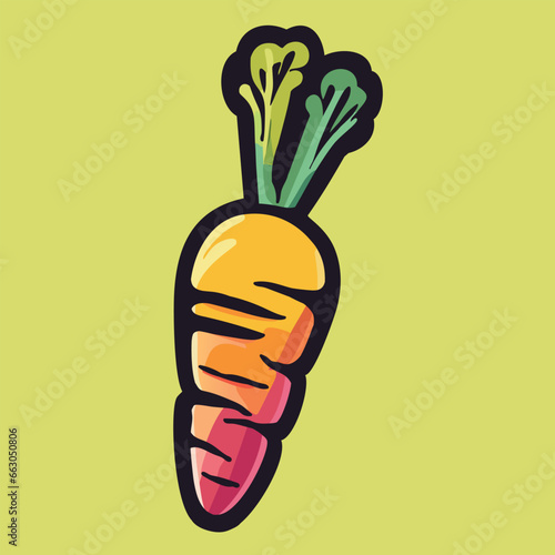 Vibrant Carrot: Vector Carrot Illustration