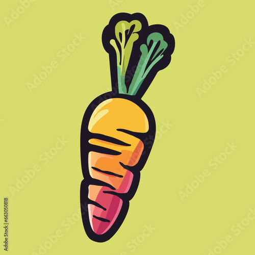 Vibrant Carrot: Vector Carrot Illustration
