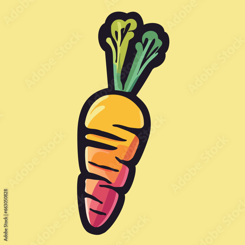 Vibrant Carrot: Vector Carrot Illustration