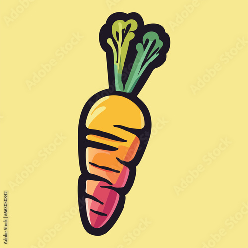 Vibrant Carrot: Vector Carrot Illustration