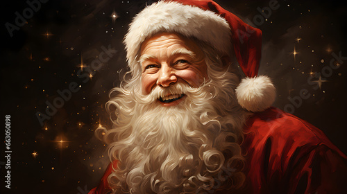 Jolly Santa Claus with a Cheery Smile © ELmidoi-AI