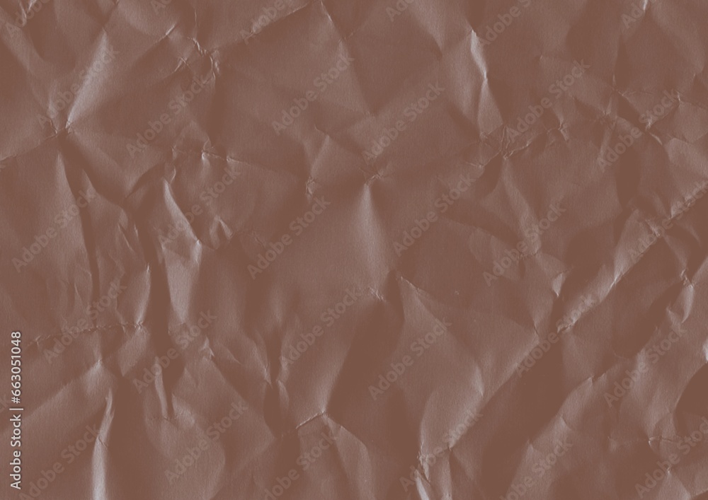 Fototapeta premium Brown crumpled paper texture pattern. Rough grunge old blank. Abstract background. Illustration design. 