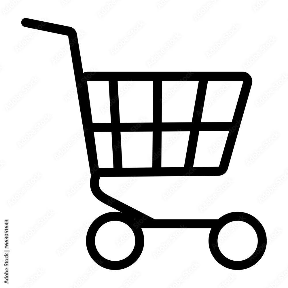 shopping cart icon on white background shopping cart icon on white background