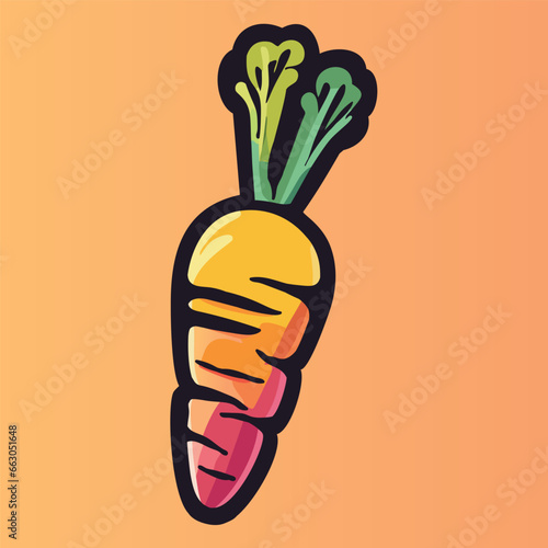 Vibrant Carrot: Vector Carrot Illustration