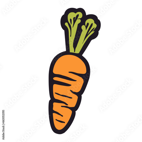 Vibrant Carrot: Vector Carrot Illustration