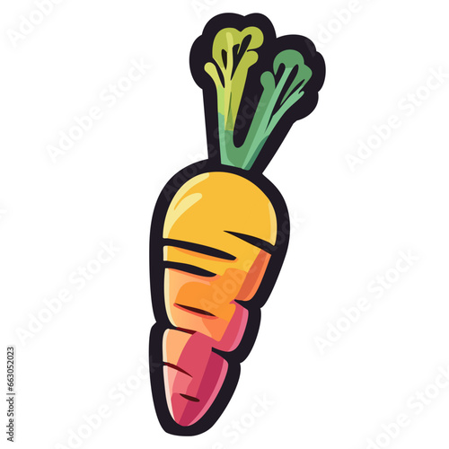 Vibrant Carrot: Vector Carrot Illustration