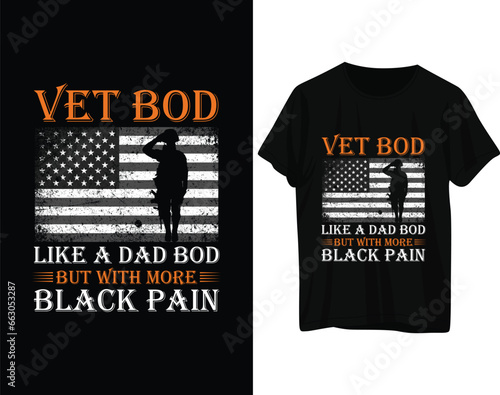 Veteran tshirt design vector