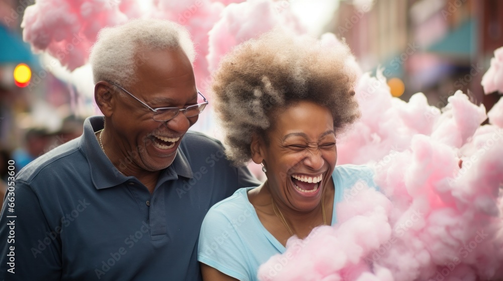 Elderly African couple enjoying a festival Elderly African couple enjoying a festival