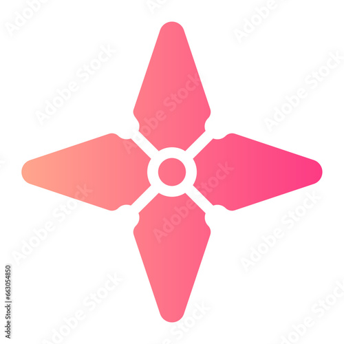 shuriken gradient icon
