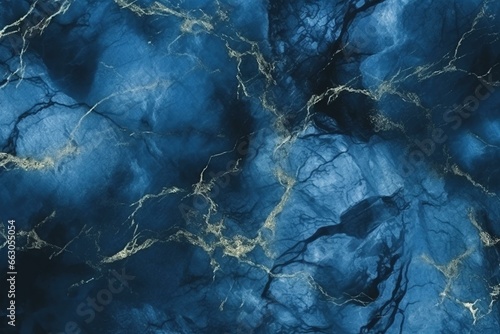 Elegant blue navy marble background with minimalistic pattern and grunge texture. Generative AI
