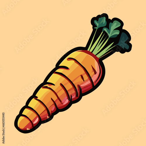 Vibrant Carrot: Vector Carrot Illustration