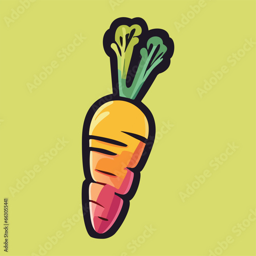 Vibrant Carrot: Vector Carrot Illustration