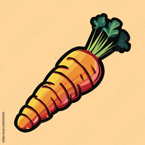 Vibrant Carrot: Vector Carrot Illustration