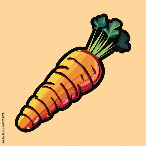 Vibrant Carrot: Vector Carrot Illustration