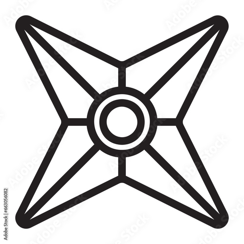 shuriken line icon