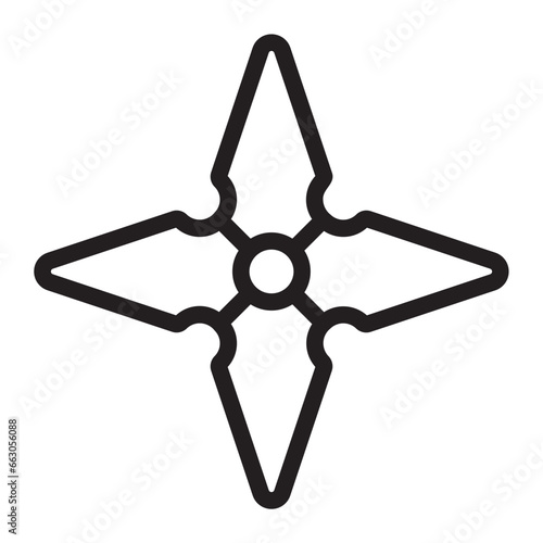 shuriken line icon