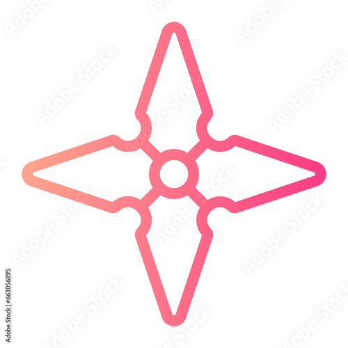 shuriken gradient icon