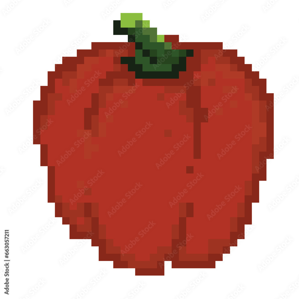 Obraz premium Bell pepper pixel art