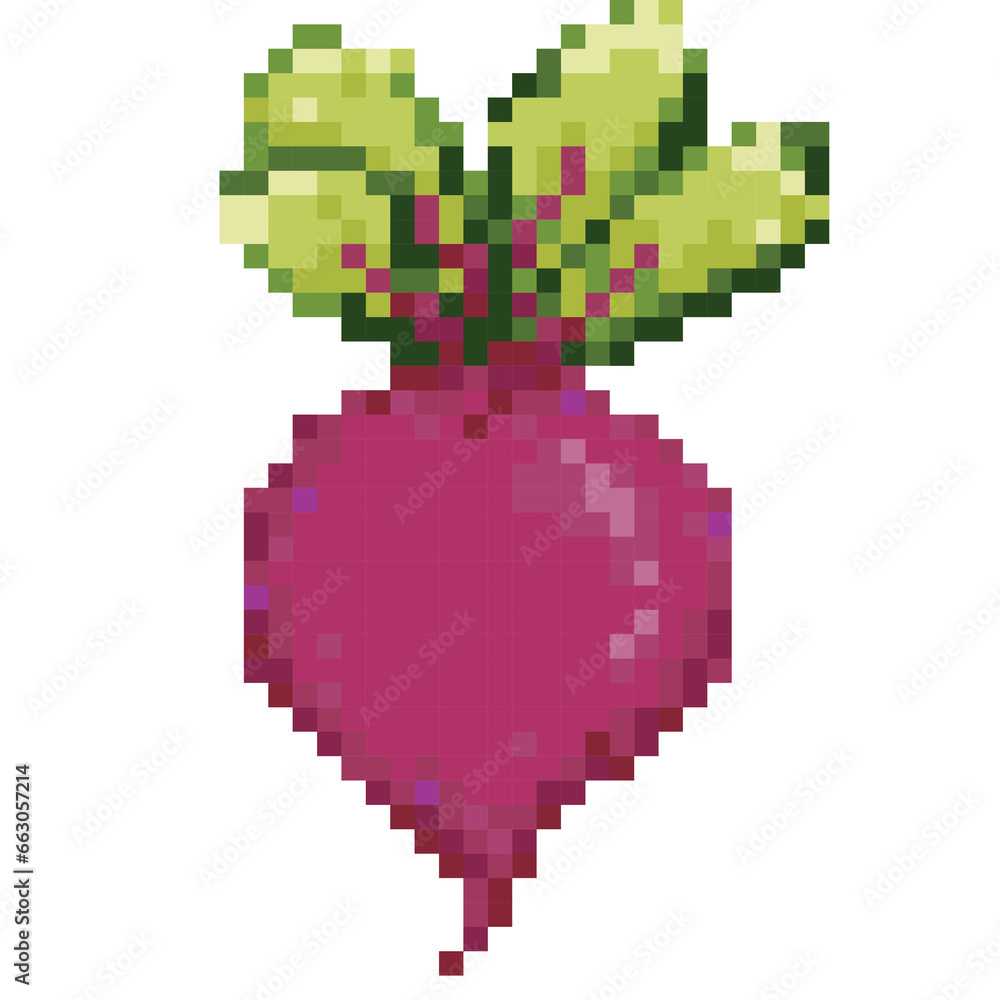 Fototapeta premium Beetroot pixel art