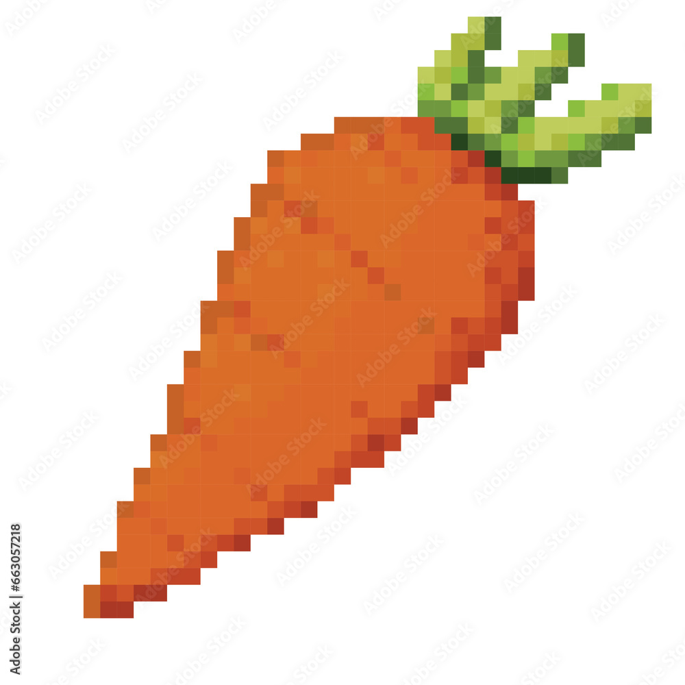 Carrot pixel art Carrot pixel art